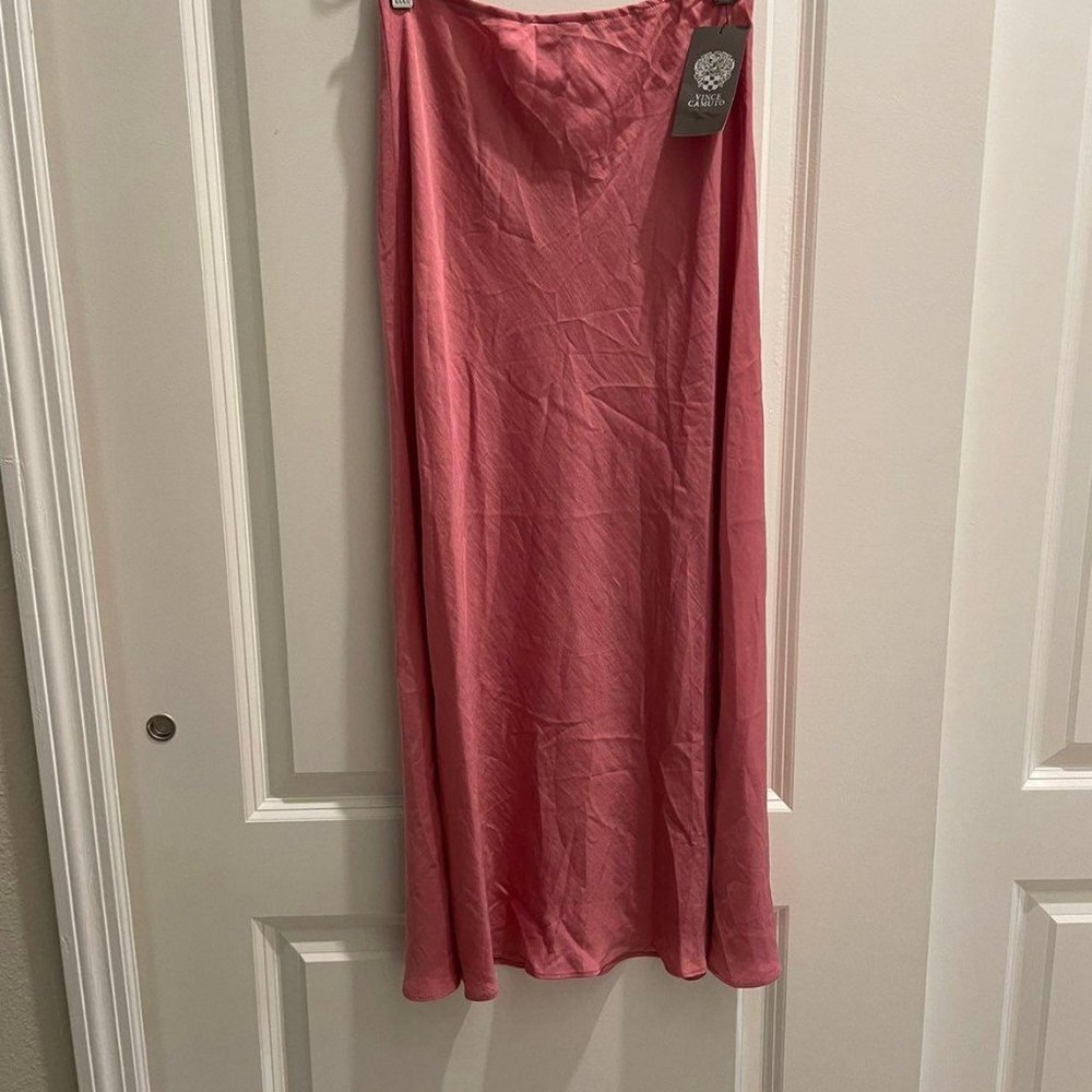NWT bias skirt, rose pink, XS